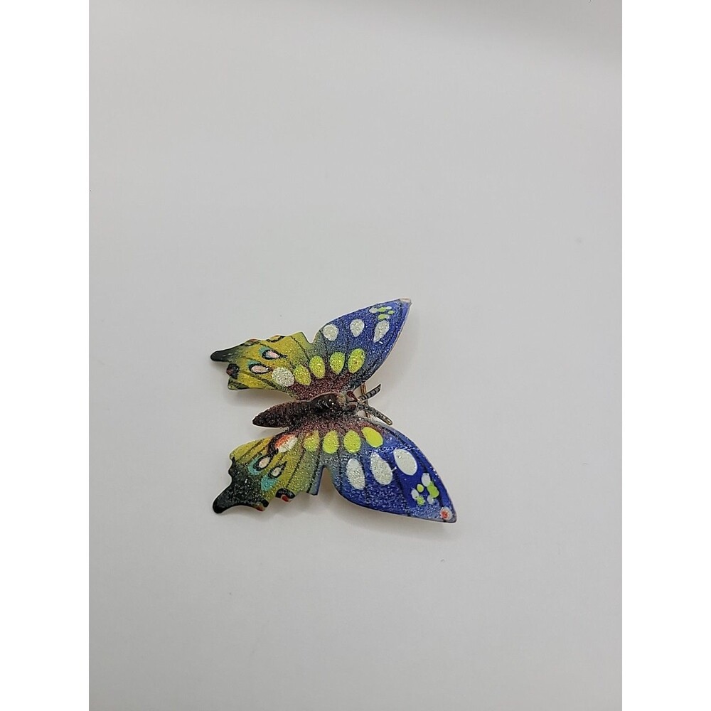 Vintage Butterfly Brooch Acrylic Colorful Pin Marked Korea Jewelry - Picture 10 of 12